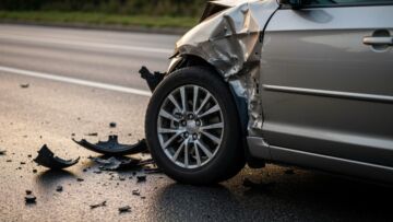Kierowca w Luboniu staranował ogrodzenie i omal nie wjechał do domu