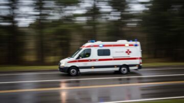 Policjanci ratują psa z rozgrzanego samochodu po dramatycznej interwencji w Luboniu