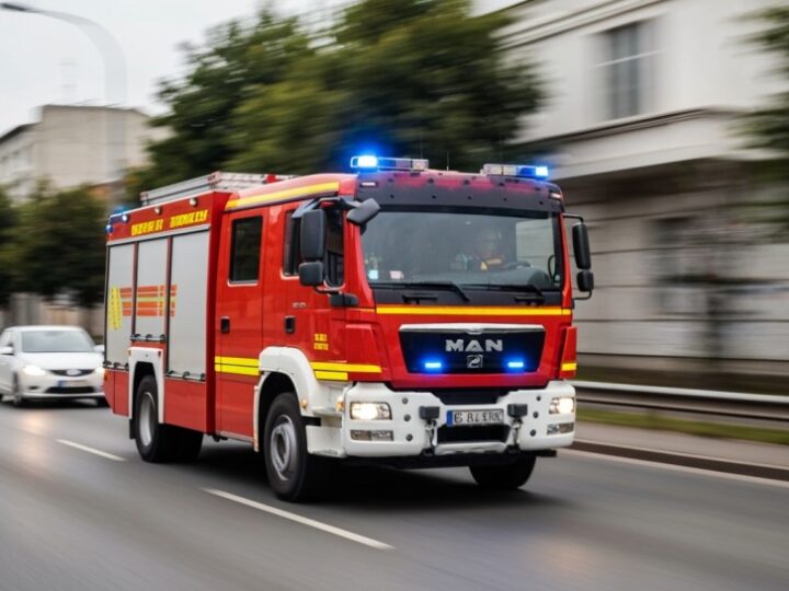 Pożar auta na A2: błyskawiczna interwencja OSP Luboń