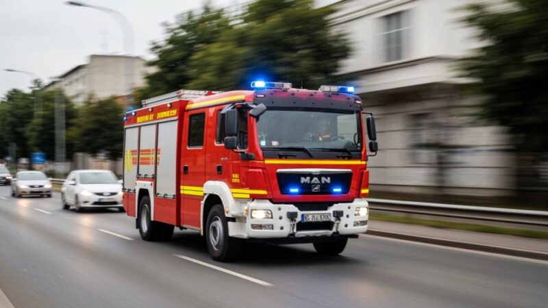 Pożar auta na A2: błyskawiczna interwencja OSP Luboń