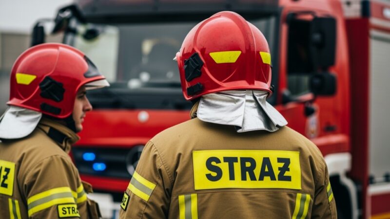 Pożar w Plewiskach: Mieszkańcy ewakuowani, kotek uratowany z płomieni