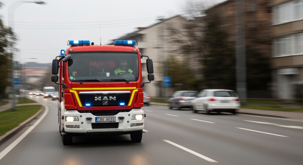 Pożar poddasza w Plewiskach: służby w akcji ratunkowej