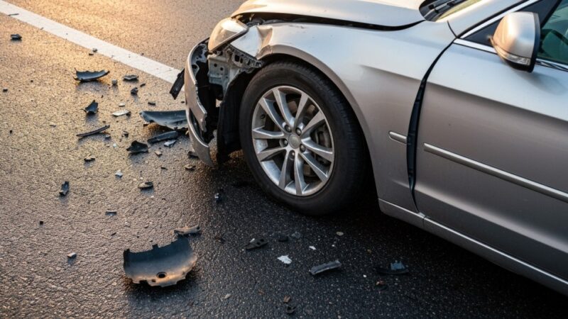 Wypadek na A2: bus zderzył się z barierami, 4 osoby w pułapce
