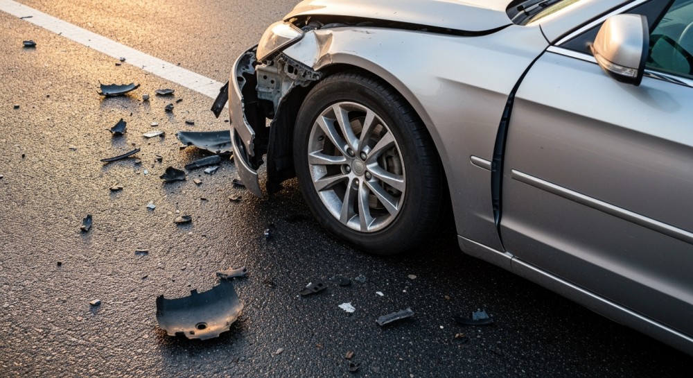 Wypadek na A2: bus zderzył się z barierami, 4 osoby w pułapce
