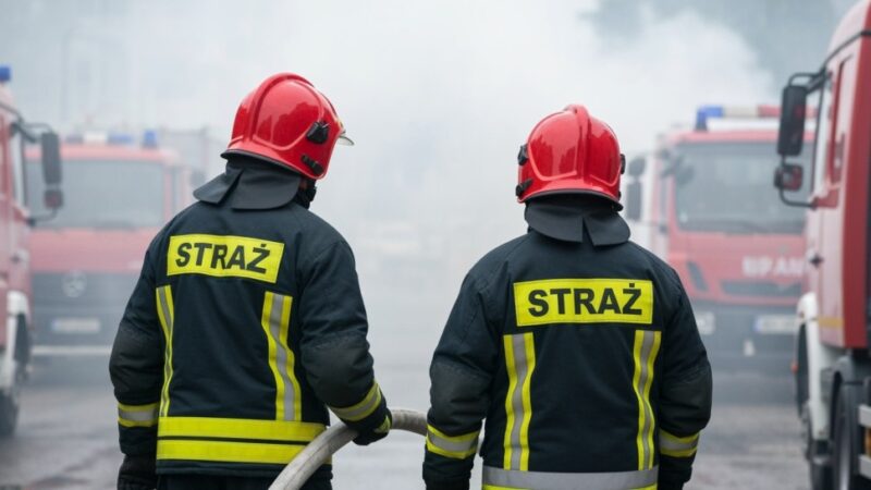Pożar na klatce schodowej w Luboniu: szybka reakcja strażaków