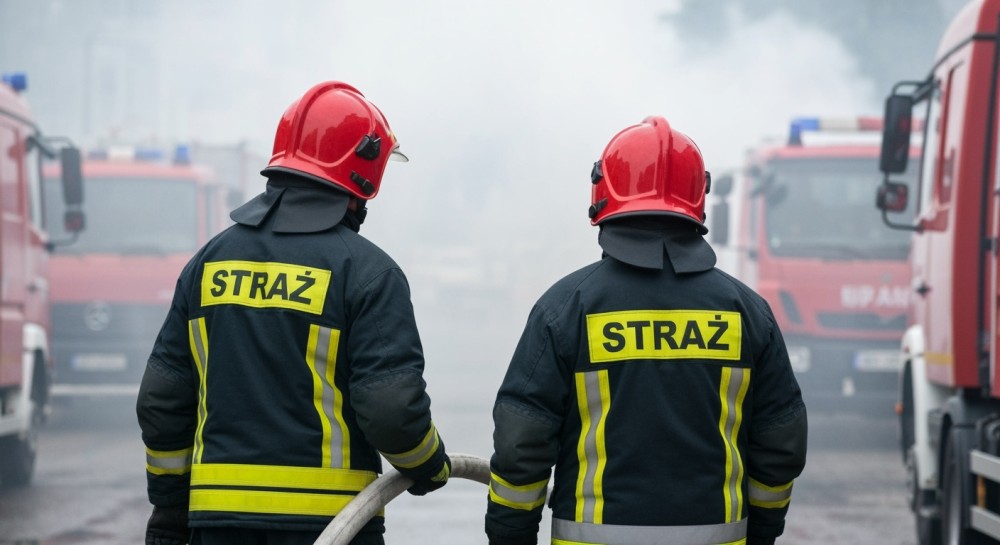 Pożar na klatce schodowej w Luboniu: szybka reakcja strażaków