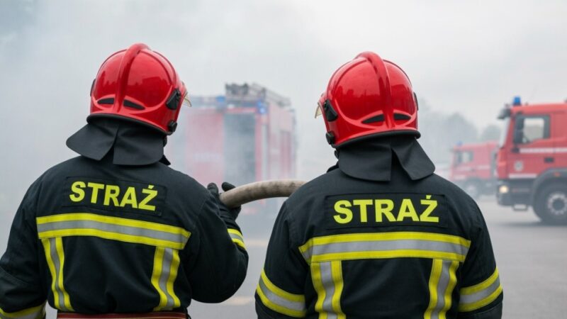 Szybka interwencja strażaków ratuje mieszkańców w pożarze budynku w Luboniu