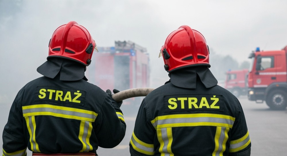 Szybka interwencja strażaków ratuje mieszkańców w pożarze budynku w Luboniu