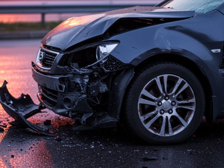 Cztery osoby ranne w zderzeniu busa z ciężarówką w Komornikach