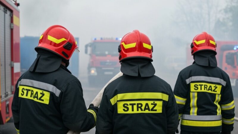 Pożar dachu w Poznaniu: intensywna akcja strażaków z OSP i PSP