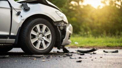 Poznań: Audi rozbiło przystanek i uciekło